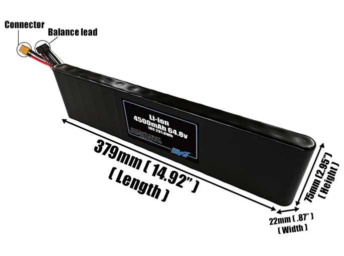 Li-ion 4500mAh 18S 64.8v Battery Pack