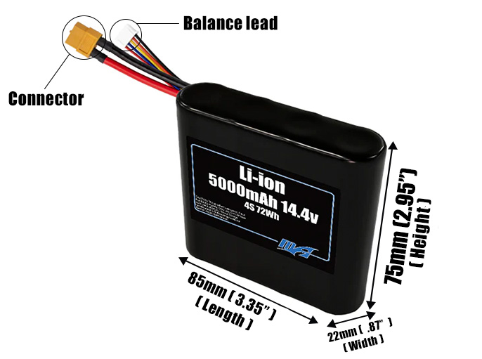 Li-ion 5000mAh 4S 14.4v Battery Pack