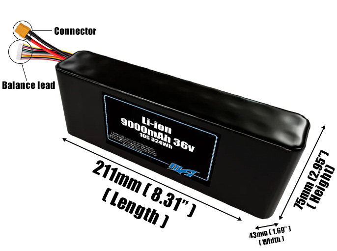 Li-ion 9000mAh 10S2P 36v Battery Pack