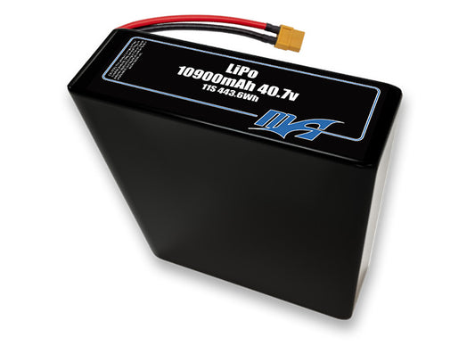 A MaxAmps LiPo 10900mAh 11S 2P 40.7 volt battery pack