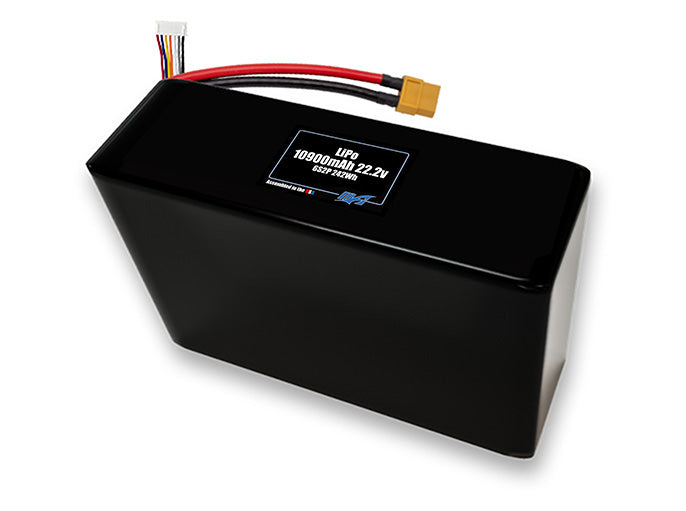 A MaxAmps LiPo 10900mAh 6S 2P 22.2 volt battery pack