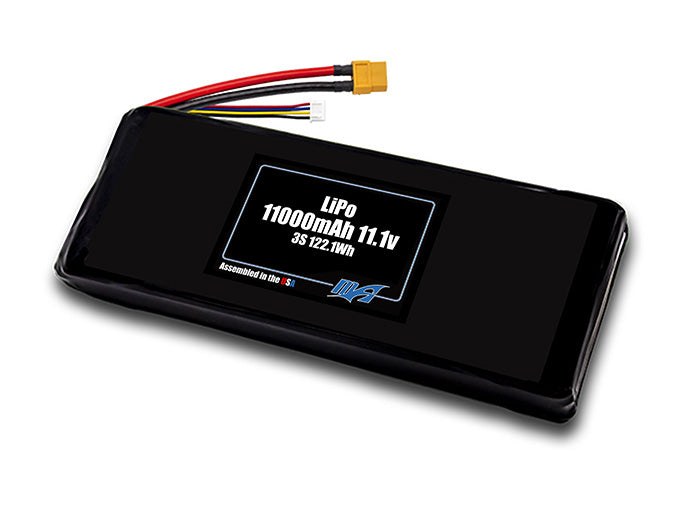 A MaxAmps LiPo 11000mAh 3S 11.1 volt battery pack