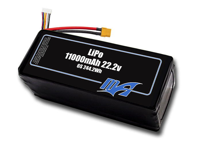A MaxAmps LiPo 11000mAh 6S 22.2 volt battery pack