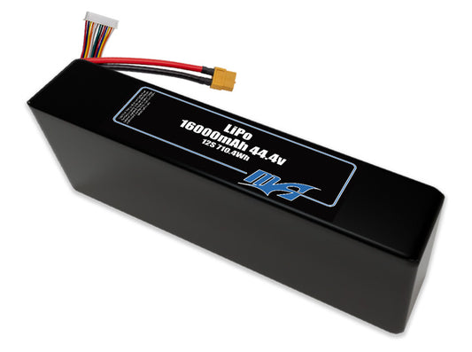 A MaxAmps LiPo 16000mAh 12S 2P 44.4 volt ETE battery pack