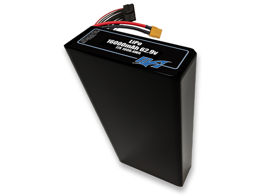A MaxAmps LiPo 16000mAh 17S 2P 62.9 volt battery pack