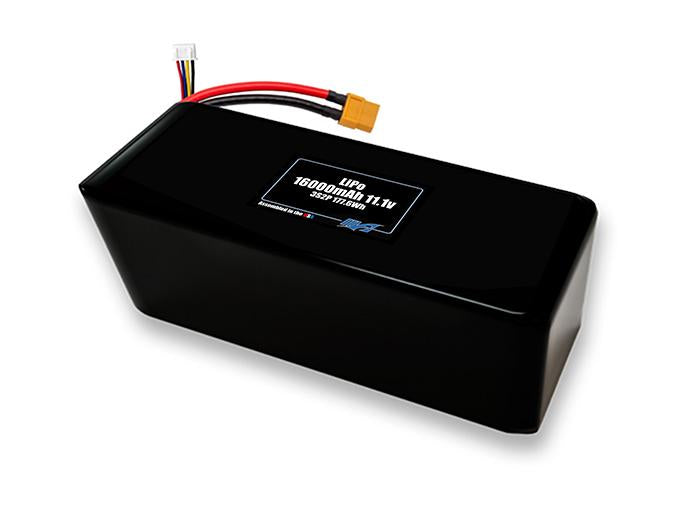 A MaxAmps LiPo 16000mAh 3S 2P 11.1 volt battery pack