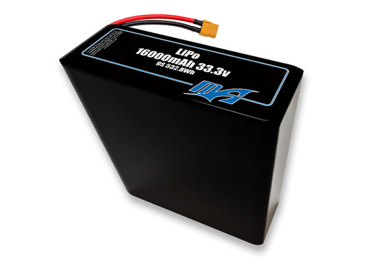 A MaxAmps LiPo 16000mAh 9S 2P 33.3 volt battery pack