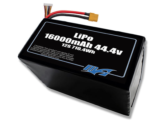 A MaxAmps LiPo 16000mAh 12S 44.4 volt lite battery pack