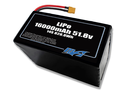 A MaxAmps LiPo 16000mAh 14S 51.8 volt lite battery pack