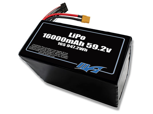 A MaxAmps LiPo 16000mAh 16S 59.2 volt lite battery pack