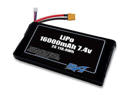 A MaxAmps LiPo 16000mAh 2S 7.4 volt lite battery pack