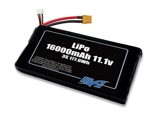 A MaxAmps LiPo 16000mAh 3S 11.1 volt lite battery pack