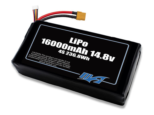 A MaxAmps LiPo 16000mAh 4S 14.8 volt lite battery pack