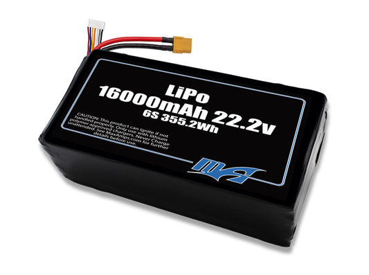 A MaxAmps LiPo 16000mAh 6S 22.2 volt lite battery pack