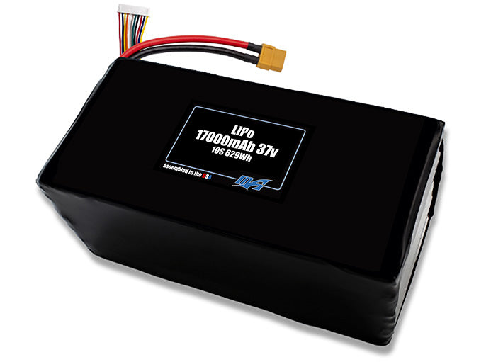 A MaxAmps LiPo 17000mAh 10S 37 volt battery pack