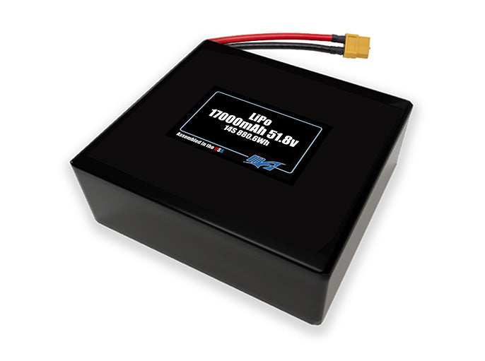 A MaxAmps LiPo 17000mAh 14S 51.8 volt SBS battery pack