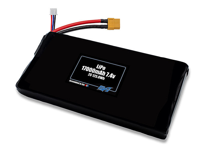 A MaxAmps LiPo 17000mAh 2S 7.4 volt battery pack