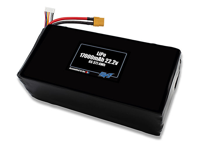 A MaxAmps LiPo 17000mAh 6S 22.2 volt battery pack