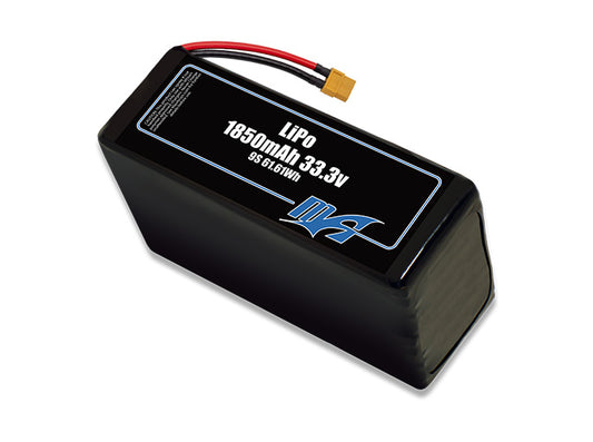 A MaxAmps LiPo 1850mAh 9S 33.3 volt battery pack