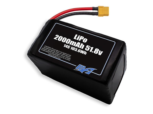 A MaxAmps LiPo 2000mAh 14S 51.8 volt battery pack