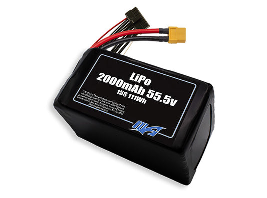 A MaxAmps LiPo 2000mAh 15S 55.5 volt battery pack