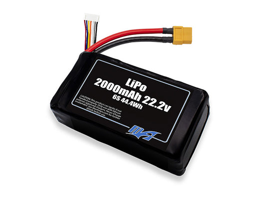 A MaxAmps LiPo 2000mAh 6S 22.2 volt battery pack