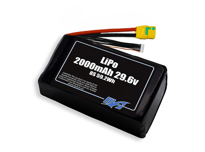 LiPo 2000mAh 8S 29.6v Battery Pack – MaxAmps Lithium Batteries