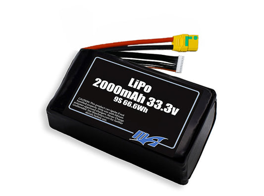 LiPo 2000mAh 9S 33.3v Battery Pack