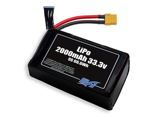 A MaxAmps LiPo 2000mAh 9S 33.3 volt battery pack