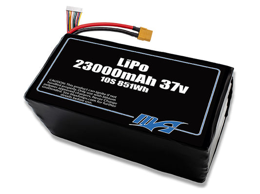 A MaxAmps LiPo 23000mAh 10S 37 volt battery pack