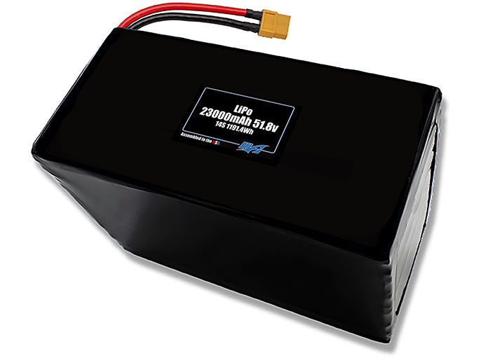 LiPo 23000mAh 14S 51.8v Battery Pack