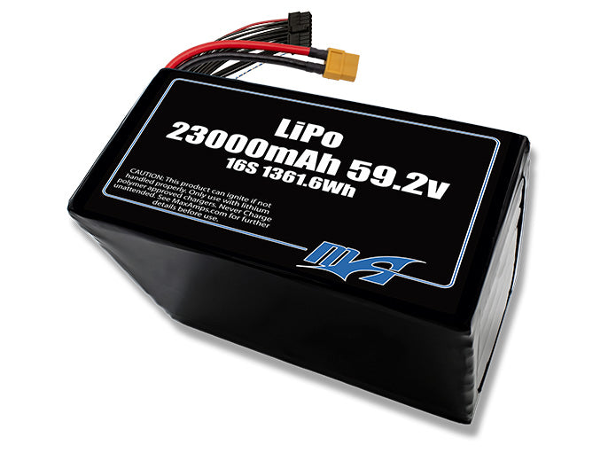 A MaxAmps LiPo 23000mAh 16S 59.2 volt battery pack
