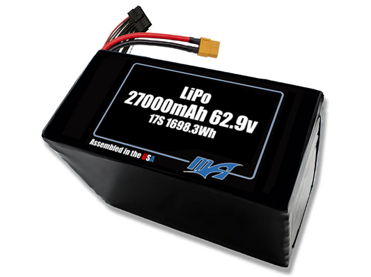 LiPo 27000 17S 62.9v NMC Battery Pack