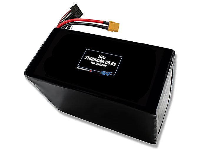 LiPo 27000mAh 18S 66.6v Battery Pack