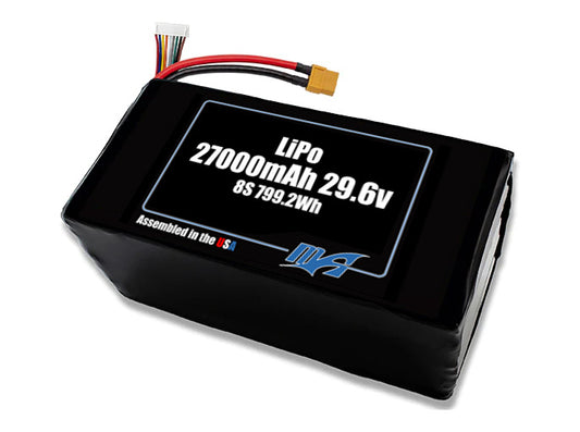 LiPo 27000 8S 29.6v NMC Battery Pack