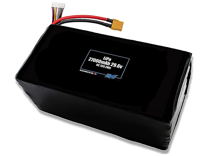 LiPo 27000mAh 8S 29.6v Battery Pack