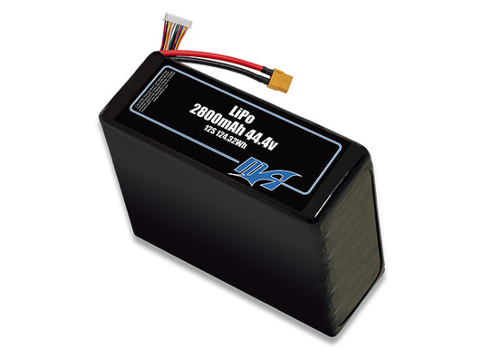 A MaxAmps LiPo 2800mAh 12S 44.4 volt battery pack