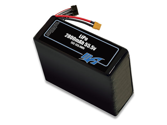 A MaxAmps LiPo 2800mAh 15S 55.5 volt battery pack