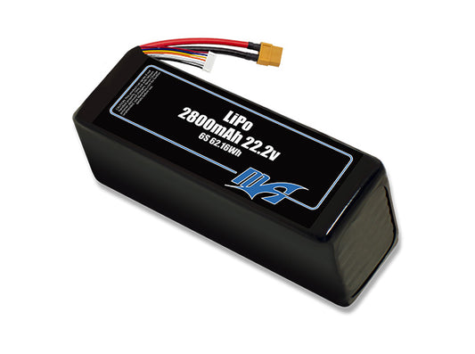 A MaxAmps LiPo 2800mAh 6S 22.2 volt battery pack