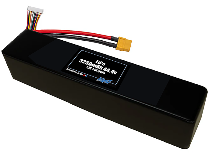 LiPo 3250mAh 12S 44.4v ETE Battery Pack