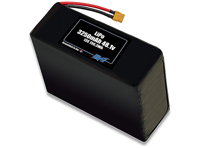 LiPo 3250mAh 13S 48.1v Battery Pack