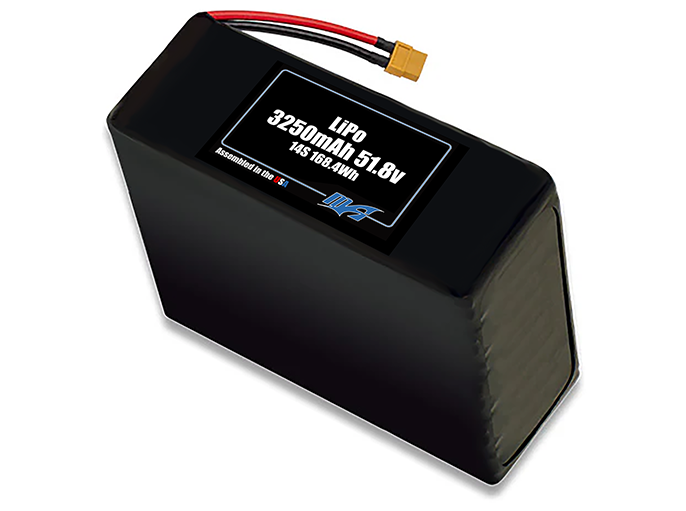 LiPo 3250mAh 14S 51.8v Battery Pack