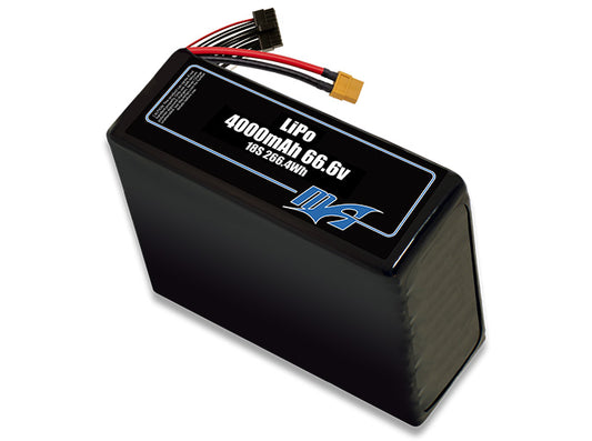 A MaxAmps LiPo 4000mAh 18S 66.6 volt battery pack
