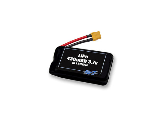 A MaxAmps LiPo 430mAh 1S 3.7 volt battery pack