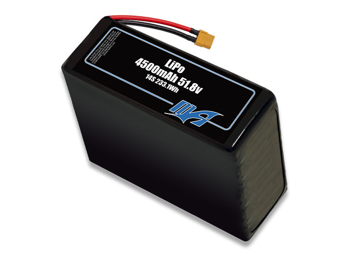 A MaxAmps LiPo 4500mAh 14S 51.8 volt battery pack