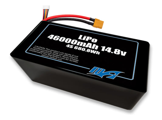 A MaxAmps LiPo 46000mAh 4S 2P 14.8 volt battery pack