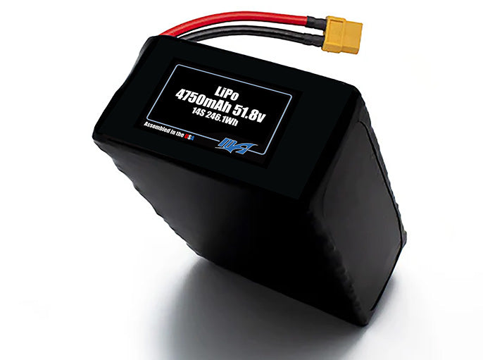 LiPo 4750mAh 14S 51.8v Battery Pack