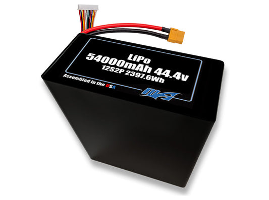 LiPo 54000 12S2P 44.4v NMC Battery Pack