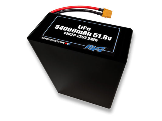 LiPo 54000 14S2P 51.8v NMC Battery Pack