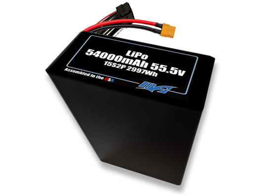 LiPo 54000 15S2P 55.5v NMC Battery Pack